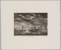 KG 07746
<br/>
De Zuiderzee bij Spakenburg bij maanlicht
<br/>
<em>Brussel, Hermanus van (1763-1815)</em>